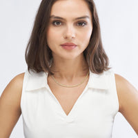 Olas d'Oro - 14K Yellow Gold Polished Railroad Link Chain Necklace - 18" Length - 8.7 Grams