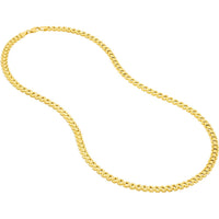 Olas d'Oro - 14K Yellow Gold Polished Railroad Link Choker Necklace - 10" Length, 4.55mm Width, 5g Weight