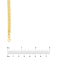 Olas d'Oro - 14K Yellow Gold Polished Railroad Link Choker Necklace - 10" Length, 4.55mm Width, 5g Weight