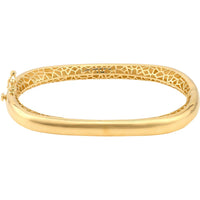 Olas d'Oro - 14K Yellow Gold Polished Semi Round Bangle Bracelet - 12.40g