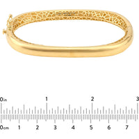 Olas d'Oro - 14K Yellow Gold Polished Semi Round Bangle Bracelet - 12.40g