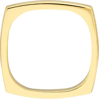 Olas d'Oro - 14K Yellow Gold Polished Square Stack Band Ring - Size 8
