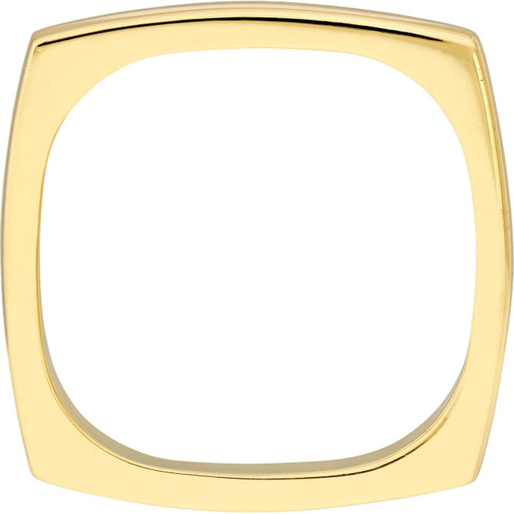Olas d'Oro - 14K Yellow Gold Polished Square Stack Band Ring - Size 8