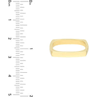 Olas d'Oro - 14K Yellow Gold Polished Square Stack Band Ring - Size 8
