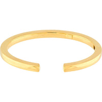 Olas d'Oro - 14K Yellow Gold Polished Squared Tube Cuff Bangle - 11.60g