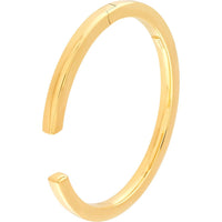 Olas d'Oro - 14K Yellow Gold Polished Squared Tube Cuff Bangle - 11.60g
