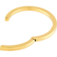Olas d'Oro - 14K Yellow Gold Polished Squared Tube Cuff Bangle - 11.60g