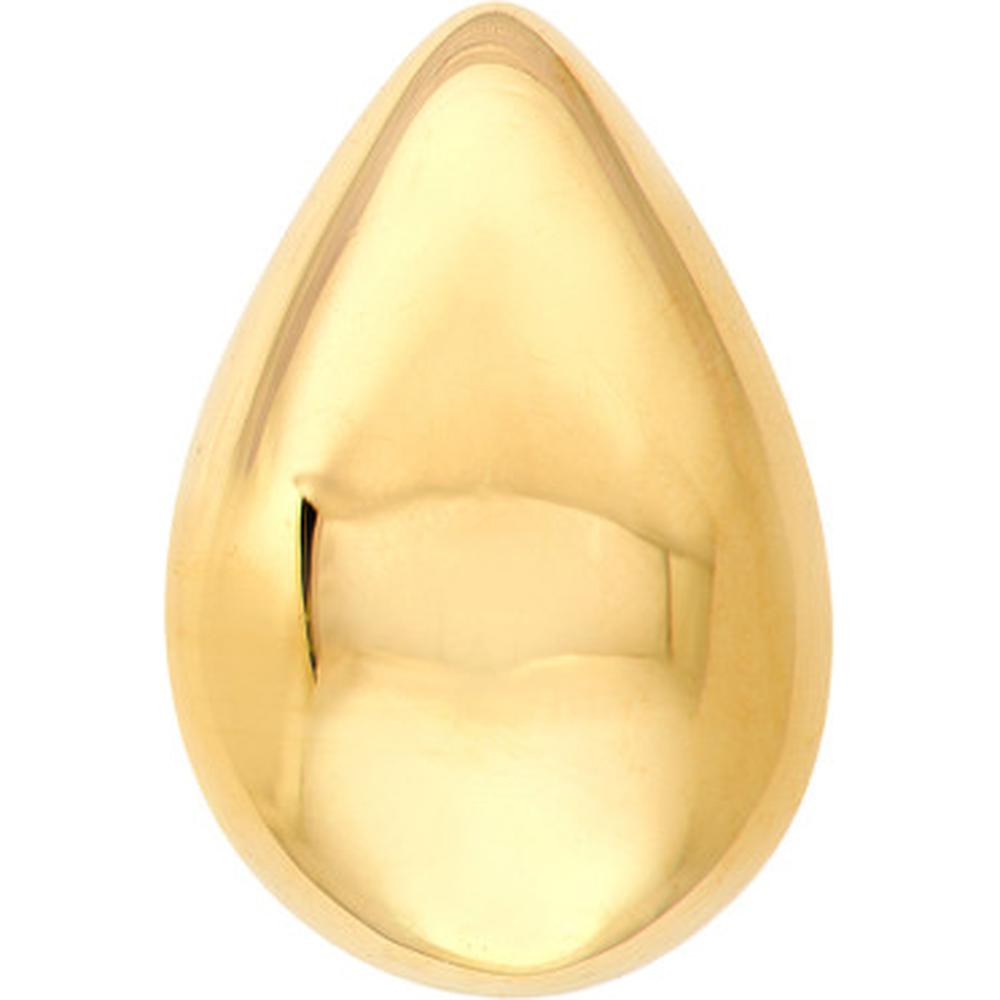 Olas d'Oro - 14K Yellow Gold Polished Teardrop Stud Earrings  5x9mm