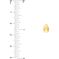 Olas d'Oro - 14K Yellow Gold Polished Teardrop Stud Earrings  5x9mm