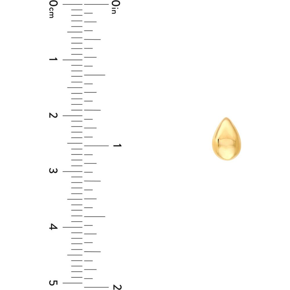 Olas d'Oro - 14K Yellow Gold Polished Teardrop Stud Earrings  5x9mm