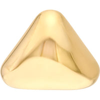 Olas d'Oro - 14K Yellow Gold Polished Triangular Stud Earrings - 3.11g Total Weight