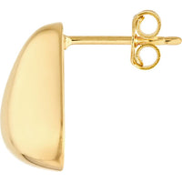 Olas d'Oro - 14K Yellow Gold Polished Triangular Stud Earrings - 3.11g Total Weight