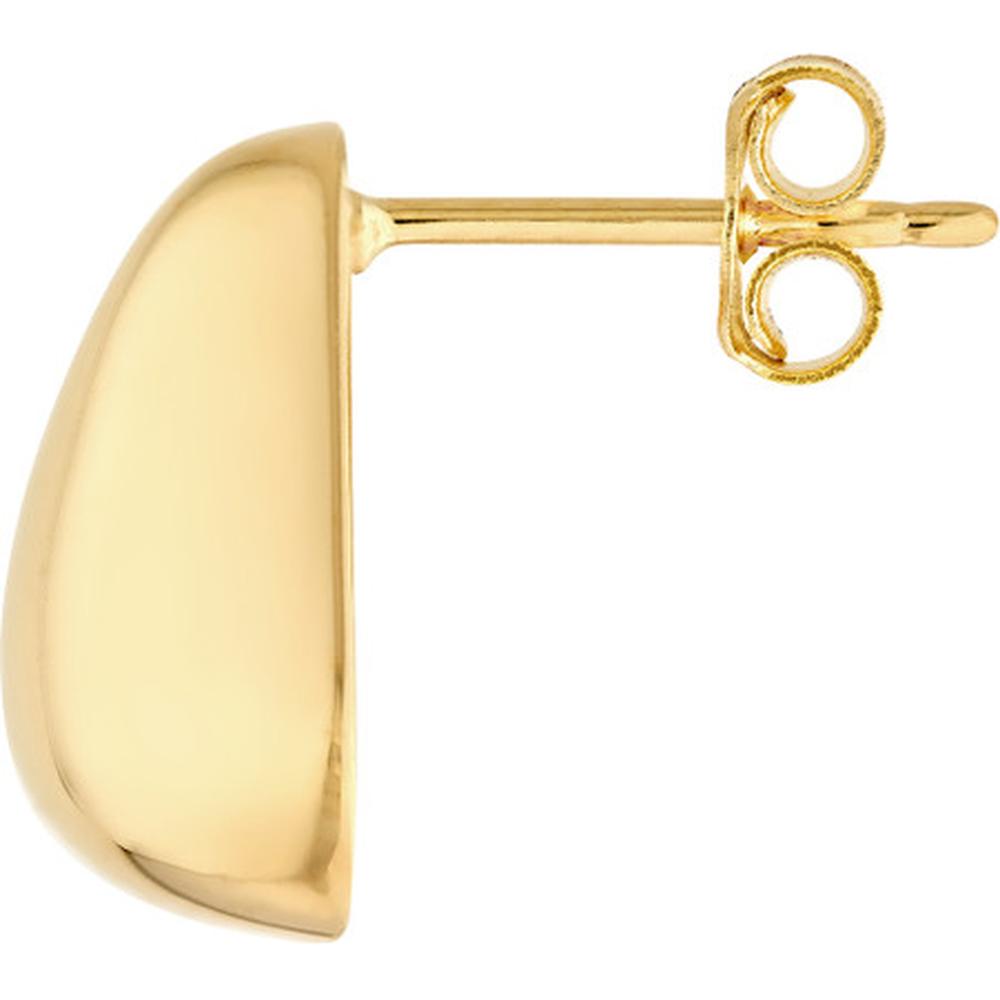 Olas d'Oro - 14K Yellow Gold Polished Triangular Stud Earrings - 3.11g Total Weight