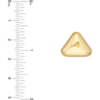 Olas d'Oro - 14K Yellow Gold Polished Triangular Stud Earrings - 3.11g Total Weight