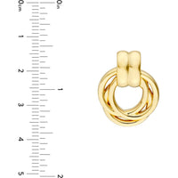 Olas d'Oro - 14K Yellow Gold Polished Triple Hoop Dangle Earrings - 5.11g Total Weight