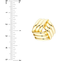 Olas d'Oro - 14K Yellow Gold Polished Triple Weave Earrings  6.85g