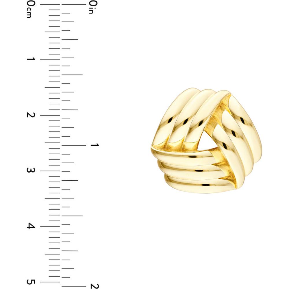 Olas d'Oro - 14K Yellow Gold Polished Triple Weave Earrings  6.85g