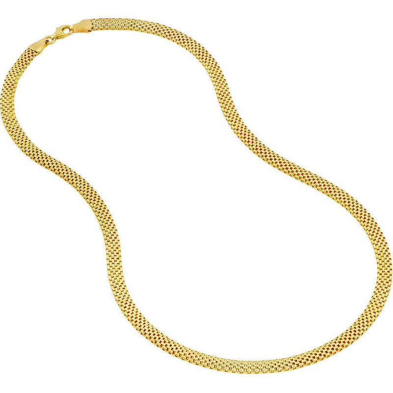Olas d'Oro - 14K Yellow Gold Popcorn Statement Chain Bracelet - 7.50" Length