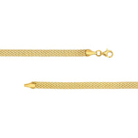 Olas d'Oro - 14K Yellow Gold Popcorn Statement Chain Bracelet - 7.50" Length