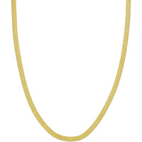 Olas d'Oro - 14K Yellow Gold Popcorn Statement Necklace - 18 Inches, 4.90mm Chain, Pear Shape Lobster Clasp