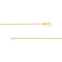 Olas d'Oro - 14K Yellow Gold Puff Art Teardrop Dome Necklace - 18 Inch, Lobster Clasp