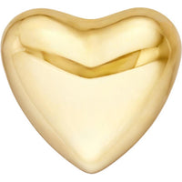 Olas d'Oro - 14K Yellow Gold Puff Heart Polished Stud Earrings 4.65 Grams Total Weight