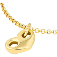 Olas d'Oro - 14K Yellow Gold Puff Mariner Heart Charm with Jump Ring 2.57 Grams
