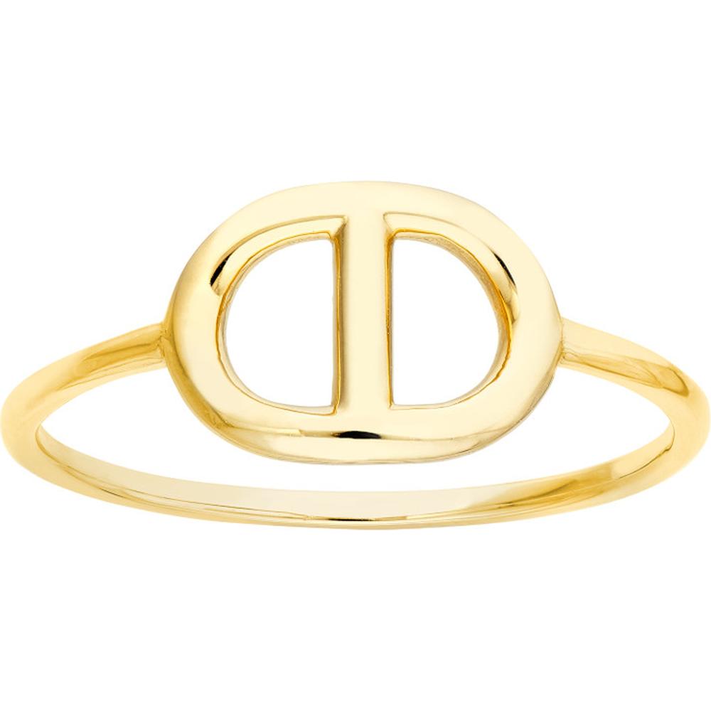 Olas d'Oro - 14K Yellow Gold Puff Mariner Link Design Ring - Size 6 - 1.40 Grams