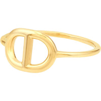 Olas d'Oro - 14K Yellow Gold Puff Mariner Link Design Ring - Size 6 - 1.40 Grams