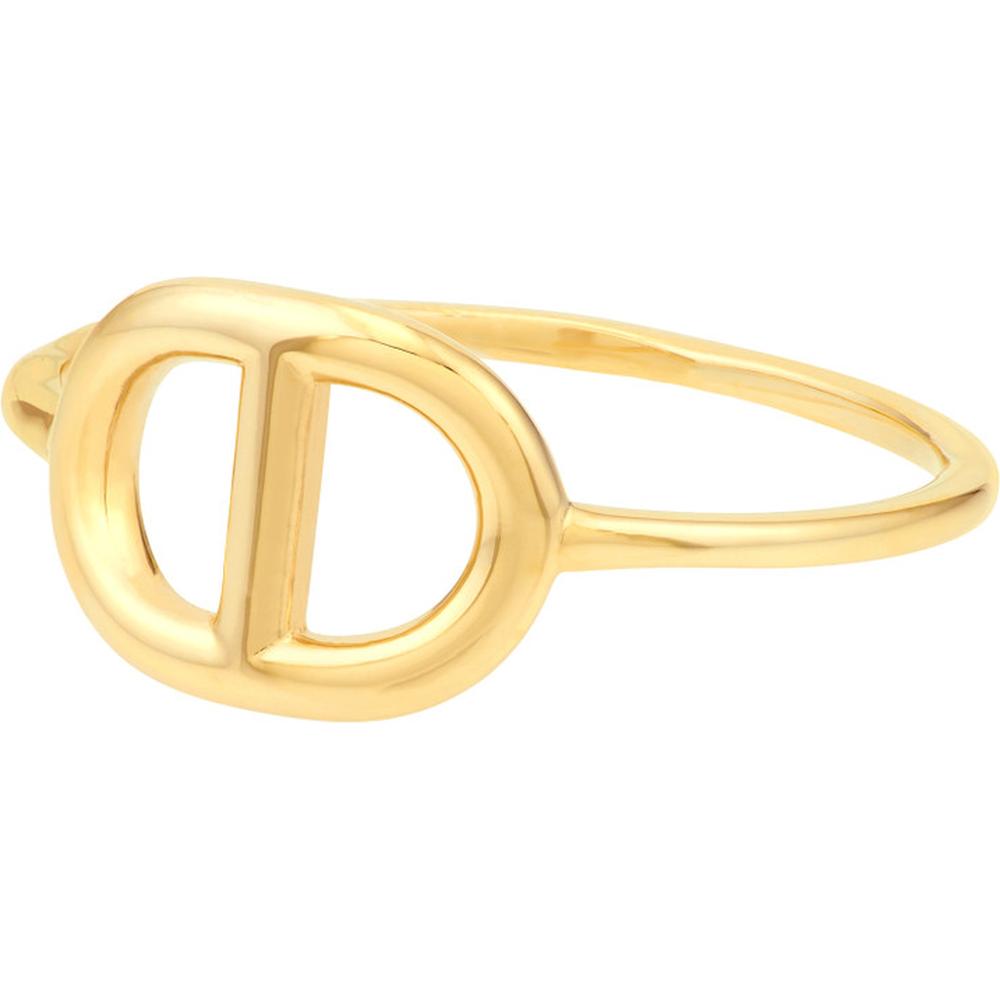 Olas d'Oro - 14K Yellow Gold Puff Mariner Link Design Ring - Size 6 - 1.40 Grams