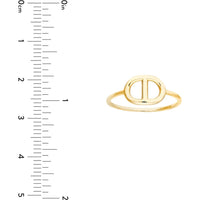 Olas d'Oro - 14K Yellow Gold Puff Mariner Link Design Ring - Size 6 - 1.40 Grams