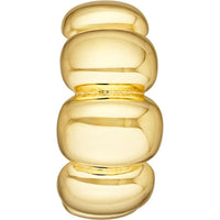 Olas d'Oro - 14K Yellow Gold Puff Shrimp J-Hoop Earrings
