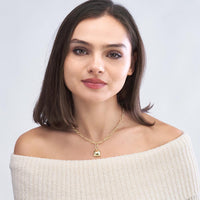 Olas d'Oro - 14K Yellow Gold Puff Square Charm Pendant