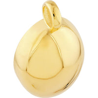 Olas d'Oro - 14K Yellow Gold Puffed Oval Charm with Jump Ring Closure - 1.72 Grams Weight