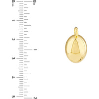 Olas d'Oro - 14K Yellow Gold Puffed Oval Charm with Jump Ring Closure - 1.72 Grams Weight