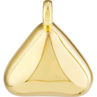Olas d'Oro - 14K Yellow Gold Puffed Triangle Charm with Jump Ring Closure - 1.88g