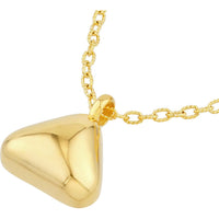 Olas d'Oro - 14K Yellow Gold Puffed Triangle Charm with Jump Ring Closure - 1.88g