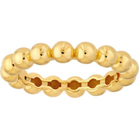 Olas d'Oro - 14K Yellow Gold Puffy Bead Ring - Size 8 - 2.80 Grams Weight