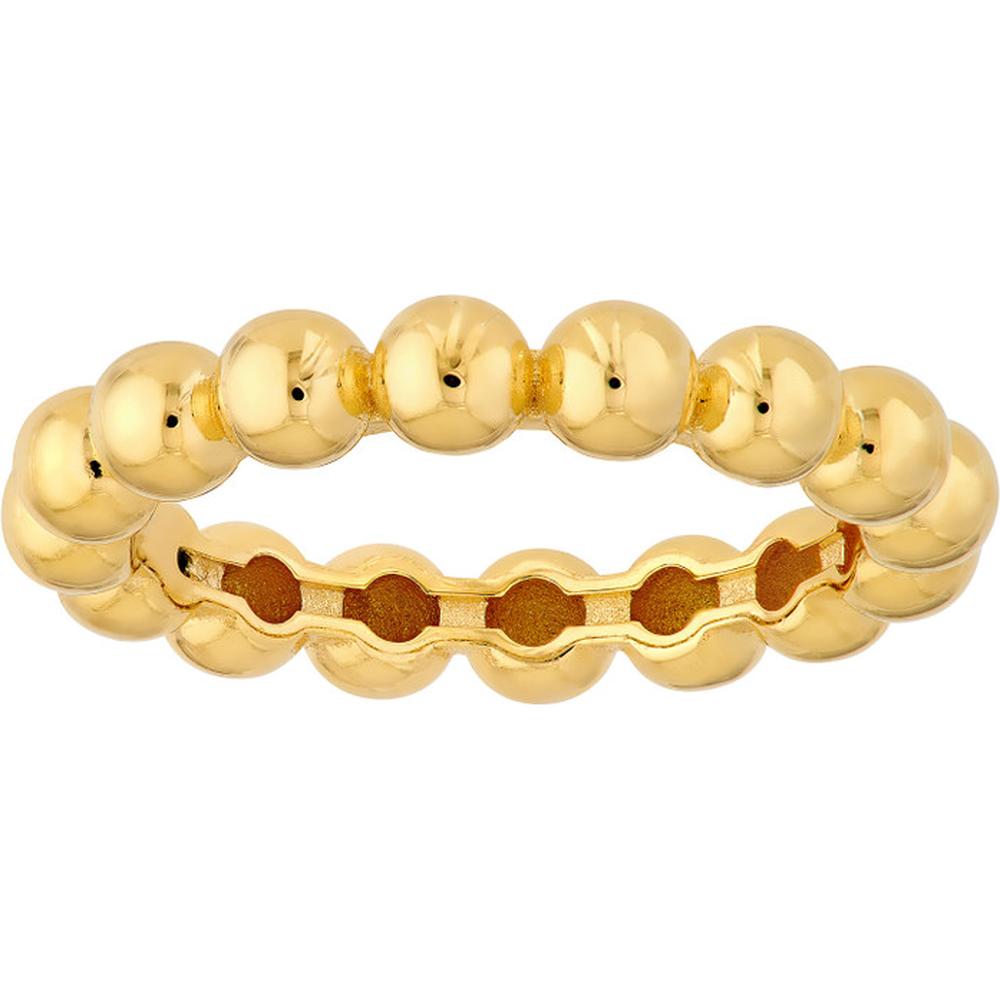 Olas d'Oro - 14K Yellow Gold Puffy Bead Ring - Size 8 - 2.80 Grams Weight
