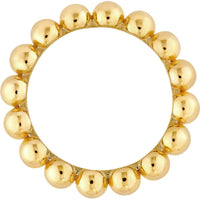 Olas d'Oro - 14K Yellow Gold Puffy Bead Ring - Size 8 - 2.80 Grams Weight