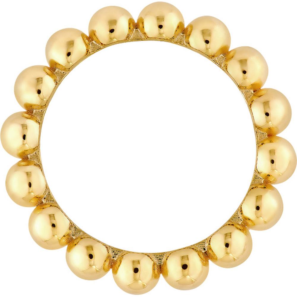 Olas d'Oro - 14K Yellow Gold Puffy Bead Ring - Size 8 - 2.80 Grams Weight