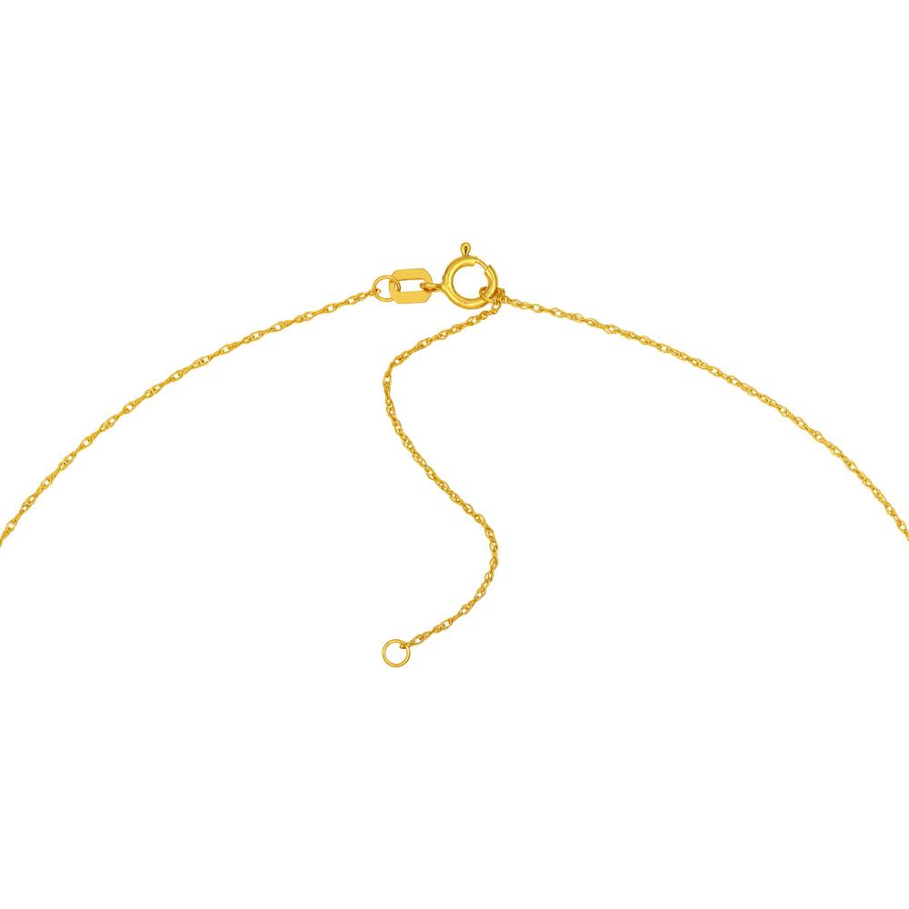 Olas d'Oro - 14K Yellow Gold Puffy East West Cross Pendant Necklace
