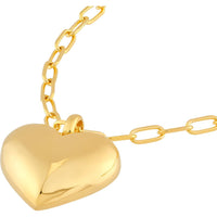 Olas d'Oro - 14K Yellow Gold Puffy Heart Charm Pendant - 1.75 Grams Weight