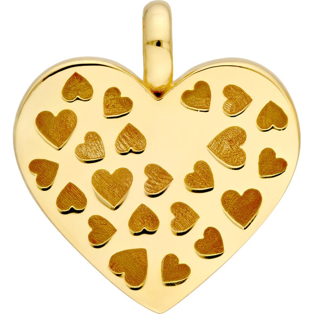 Olas d'Oro - 14K Yellow Gold Puffy Heart Charm Pendant - 1.75 Grams Weight