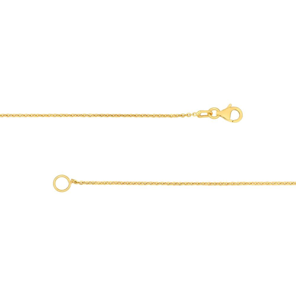 Olas d'Oro - 14K Yellow Gold Puffy Heart Pendant Necklace 18 Inches with Lobster Clasp