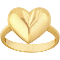 Olas d'Oro - 14K Yellow Gold Puffy Heart Ring - Size 7 - 3.09 Grams