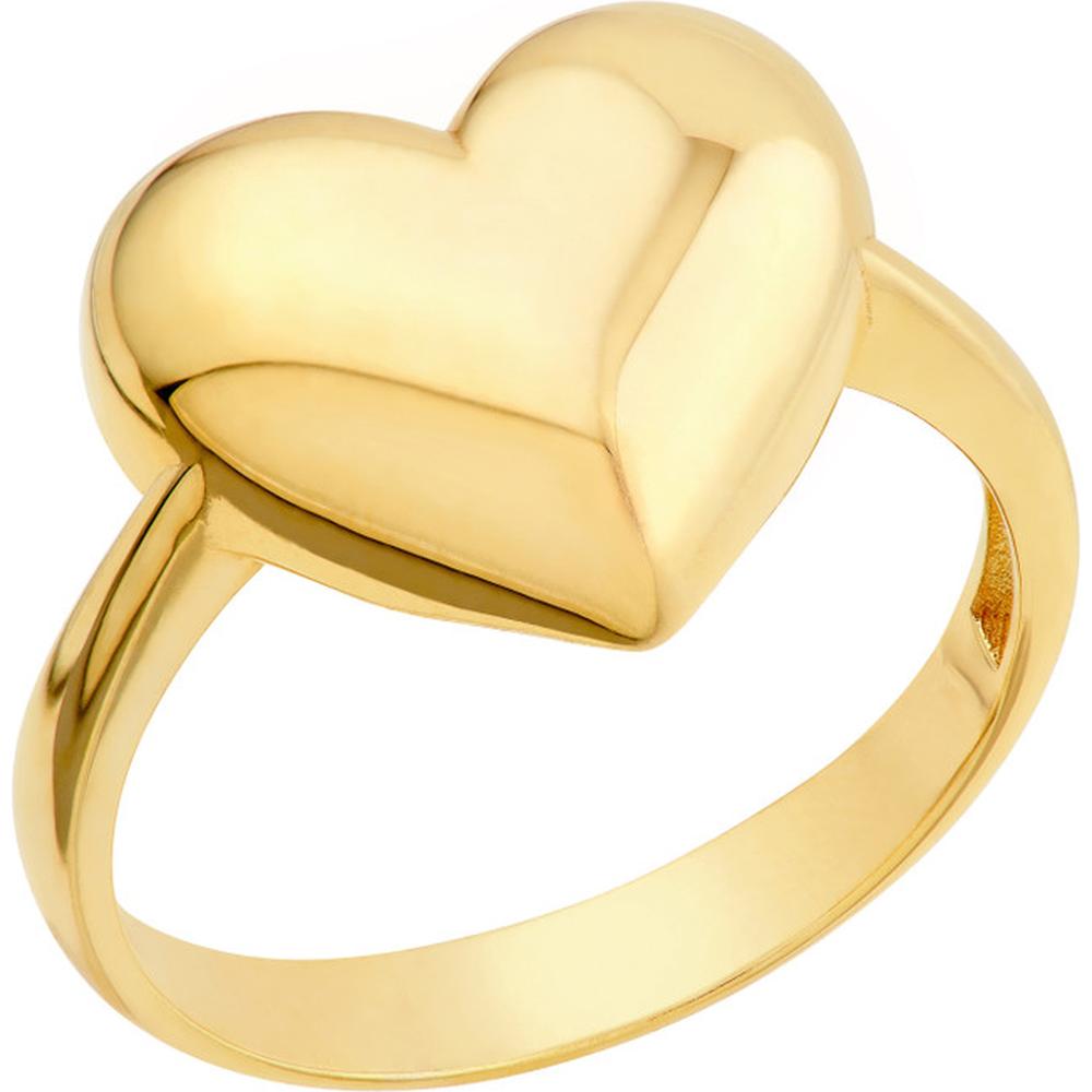 Olas d'Oro - 14K Yellow Gold Puffy Heart Ring - Size 7 - 3.09 Grams