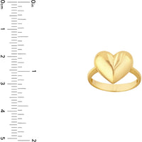 Olas d'Oro - 14K Yellow Gold Puffy Heart Ring - Size 7 - 3.09 Grams