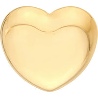 Olas d'Oro - 14K Yellow Gold Puffy Heart Stud Earrings - 1.75 Grams Total Weight