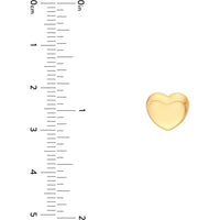 Olas d'Oro - 14K Yellow Gold Puffy Heart Stud Earrings - 1.75 Grams Total Weight